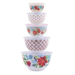 The Pioneer Woman 10-Piece Spring Bouquet Melamine Mixing Bowl Set